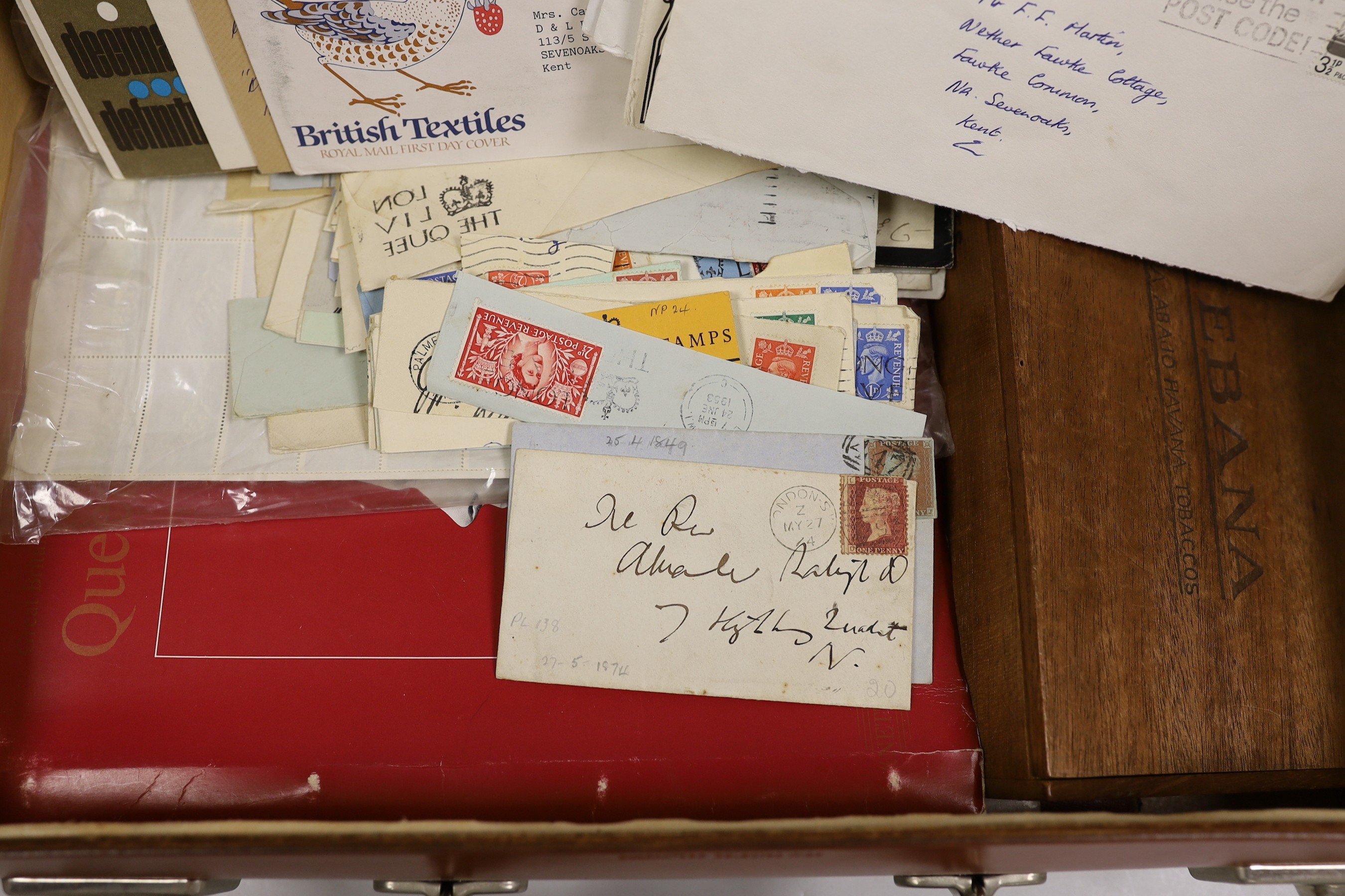 A suitcase of stamps